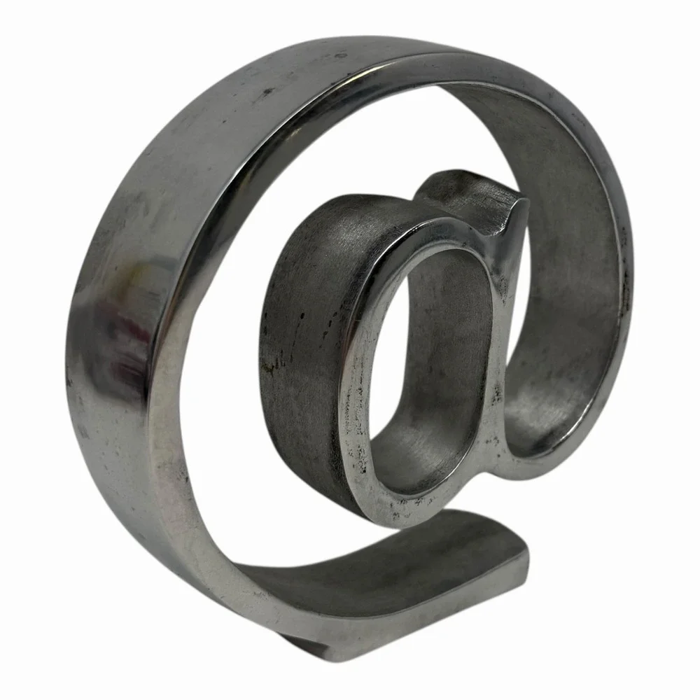 Metal At Sign - Paper Weight - Silver - @ -‎ 3.25 x 3.25